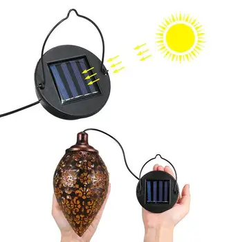 Impermeável jardim solar da luz de Lanterna de LED Pendurado ao ar livre Sensível Azeite de Forma a Lâmpada Lâmpada de Controle Alimentado Sensor Solar sola U3N2