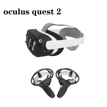Anti-colisão de Proteção Moldura Basculante Tampa da caixa do Silicone do manípulo da Tampa para -Oculus Quest 2 Controlador de