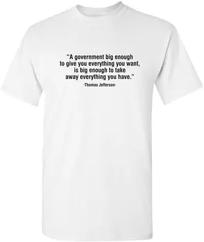 Sarcasmo T-shirt dos Homens Um Governo Grande o Bastante para Adultos Humor Gráfico Novidade Funny T-Shirt de Ajuste Fino Mens Tshirt