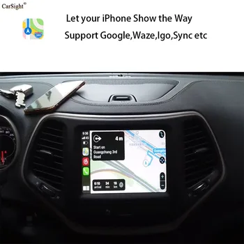 CarSight Android Auto Apple Carplay Módulo para Jeep Wrangler Bússola Renegade Uconnect 8.4