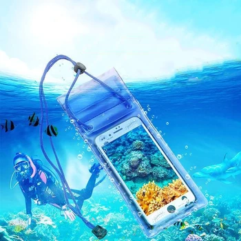 3-camada de Bolsa Impermeável para Telemóvel Saco Impermeável para IPhone Huawei, Samsung Selado caixa do Telefone Móvel com Operação de Toque