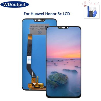 Original Para o Huawei Honor 8C Ecrã LCD Com Painel de Toque Substituição do conjunto do Digitador Para BKK-LX2 Apresentar Com Quadro