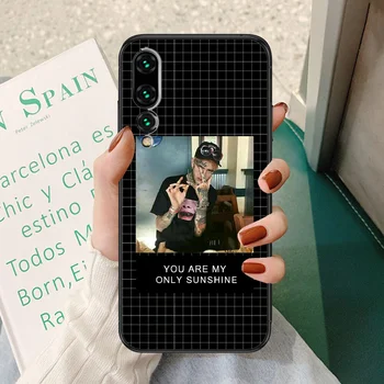 O Rapper Lil Peep caso De Telefone Huawei P Companheiro P10 P20 P30 P40 10 20 Smart Z Lite Pro 2019 negro bem funda 3D pára-choques tendência