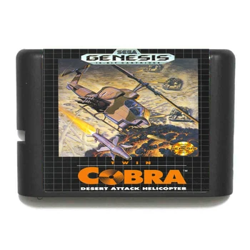 Twin Cobra 16 bits MD Cartão de Jogo Para o Sega Mega Drive Para Gênesis