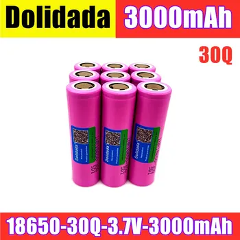 Dolidada 18650-original para 18650 bateria de 3000 mah INR18650 - 30Q 20A li ion bateria recarregável para a eletrônica cigare