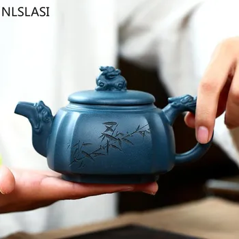 Chinês Yixing chá de panela roxo filtro de barro, bules de chá feito a mão da beleza chaleira cerimônia do Chá presentes Personalizados Autêntica 270ml