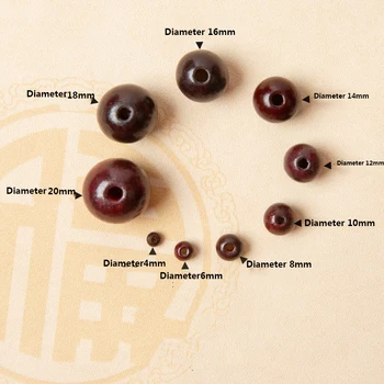 Forma Natural de Pedra Solta Esferas de 6mm -30mm Grânulos de Madeira DIY Material da Pulseira Colar Vermelho Para o café Preto Fosco Pérola Acrílica