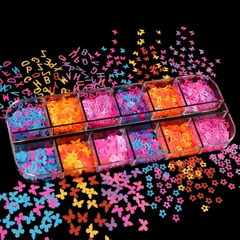 Holographics da estrela do Laser do Prego Estrelado de Lantejoulas para Unhas Coloridas Flocos Paillette Ferramenta Decorações da Arte do Prego de DIY Design de suprimentos