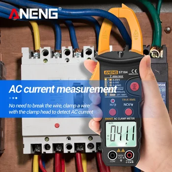 ANENG True RMS Multímetro Digital Profissional alicate amperímetro DC/AC Tensão Detector CA de Amp Medidor de Temperatura do Testador