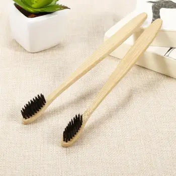 1PC Escova de dentes Natural Puro Bambu Cerdas Macias de Proteção Ambiental de Viagem Acampamento artigos de casa de Banho Ferramentas
