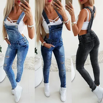 Mulher em forma de Y de banda larga sexy buraco apertado desgaste-resistente alça de calças de mão usado jeans para mulheres