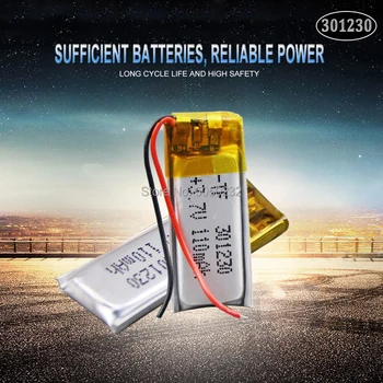 10pcs 80mAh 3,7 V 301230 de Polímero de Lítio Li-Po Bateria Recarregável Para Mp3 MP4 MP5 móvel de GPS bluetooth alto-falante fone de ouvido