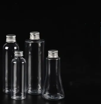 5ml/10ml/20ml/30ml Transparente Vazio de Alumínio com Tampa de Rosca Recarregáveis de Cosméticos Garrafa de Viagem Portátil Loção Creme de Garrafa de Plástico