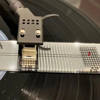 Captação de Distância de Calibração de Medidor Transferidor Registro LP gira-discos de Vinil toca-discos Phono Tinteiro Stylus Alinhamento Ajustar Ferramenta