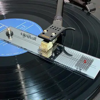 Captação de Distância de Calibração de Medidor Transferidor Registro LP gira-discos de Vinil toca-discos Phono Tinteiro Stylus Alinhamento Ajustar Ferramenta