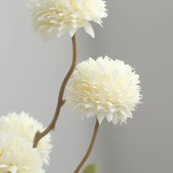 Flor Artificial dente-de-Leão Bola de Crisântemo de Flores Artificiais Artificial Casa de Planta Ornamento e Decoração de Mini Ping Pong