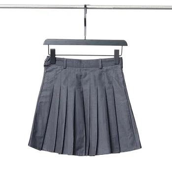 2021 Verão Luxurt Saia Mulheres Casual Mini Vestido Casual Curto Festa De Moda De Roupas De Design Coreano Listrado Anti-Exaustão