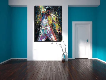 Venda quente de Parede Arte da Pintura a Óleo da Lona da Pintura de Impressão para Sala de Decoração de Casa,Rainha Britânica da Banda de Freddie Mercury/ Unframed