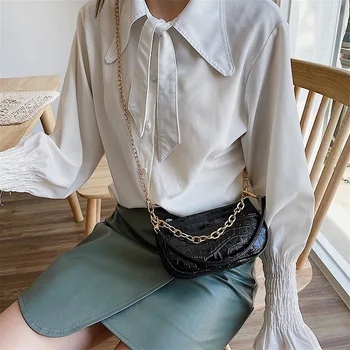 Mais Recente Pequena Bolsa Feminina 2021 De Moda Nova Versão Coreana Versátil Textura Saco Crossbody Moda Nas Axilas Bolsa Baguette Bag