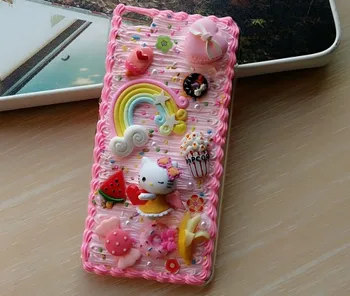 Para Samsung S20ultra DIY caso nota 8/9 3D gato tampa do telefone Galaxy s8/9/10+ s6/s7 borda artesanal creme shell note10+ cor-de-rosa menina de presente