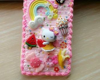 Para Samsung S20ultra DIY caso nota 8/9 3D gato tampa do telefone Galaxy s8/9/10+ s6/s7 borda artesanal creme shell note10+ cor-de-rosa menina de presente