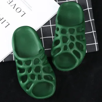 Coslony slides homens Sapatos de Verão Homens Sandálias de Malha Soft Casal de Praia, Chinelos de quarto 2020 tendência de Espuma de Corredores de Conforto Flip-flops Chinelo