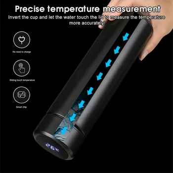 1pc de Vácuo em Aço Inox Cantil Inteligente Chaleira Ecrã LCD Temperatura de Longa duração isolamento preço barato durável c50