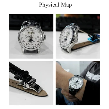 A suíça dos Homens de Moda Relógio Marca de Topo Luxo Haiou Homens Relógio Mecânico Automático, relógio masculino Esporte Moscou entrega