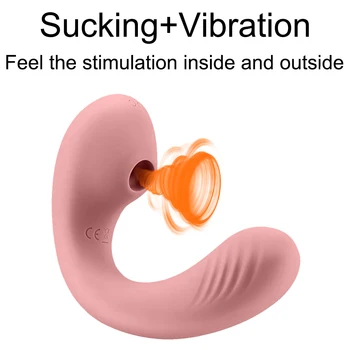 Estimular o ponto G da Vagina, Clitóris Duplo de Vibração Brinquedos do Sexo Feminino Masturbador 10 Velocidade Vagina Chupar o Vibrador para Mulheres