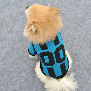 Esporte Respirável Roupas Pet T-Shirt De Cão-Roupas De Verão Do Algodão Basquete Futebol Jersey Bulldog Francês Colete De Cachorro Mascote