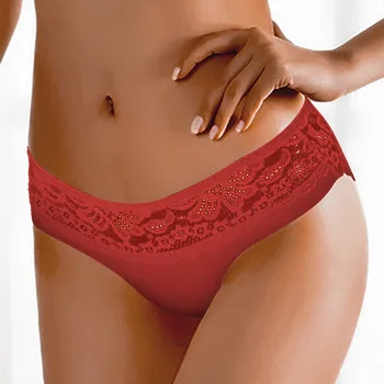 Novas Mulheres Sexy Calcinha de Renda Baixa Cuecas de cintura Feminina Respirável Bordado Transparente Cueca G String Underpant Lingerie