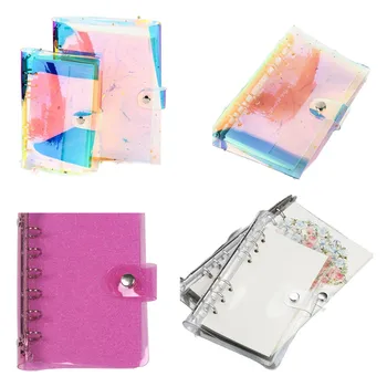 Laser Cor-De-Rosa Glitter Planejador Notebook Organizador Fichário Livros Diário Sketchbook Diário De Acessórios De Material De Escritório Caderno A5 A6