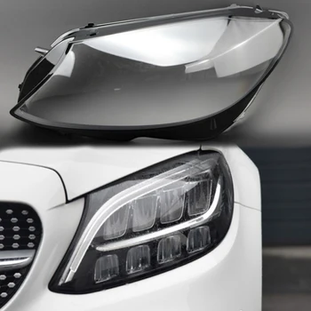 2019 para a Mercedes-Benz W205 C300 lentes de faróis, faróis de habitação carcaça transparente lente sombra transparente classe c C300 180L