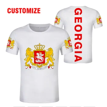 GEÓRGIA t-shirt diy livre feito-nome e número geo t-shirt de bandeira de nação ge impressão república da geórgia país foto logotipos de roupas