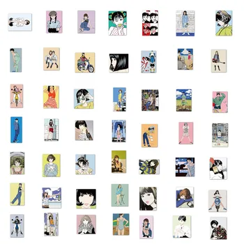50/100Pcs/Set Menina dos desenhos animados Ilustração, Graffiti Adesivos Retro Clássico Anime de Decalque Para DIY papel de carta Laptop de Bicicleta Guitarra