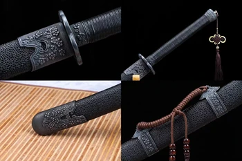 Mão Forjada Chinês espadas Casa e decoração Sobrevivência ao ar livre Samurai Pronto para Lutar Espiga Cheia de Antiguidades Facas Facões Dao Catana