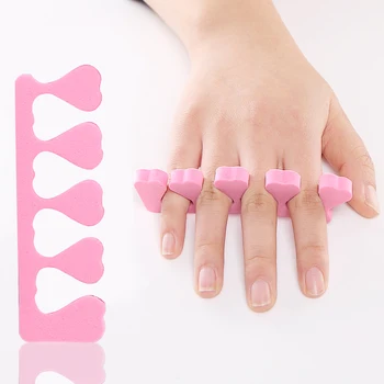 2019 Nova Rosa da Arte do Prego dos Pés Separadores de Dedos Pes Esponja Macia Gel UV Ferramentas de Beleza polonês Manicure Pedicure Profissional