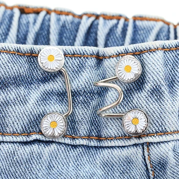 Nova Moda de Calças Jeans de Cintura Fivela de Cintura Botão de Fechamento da Ferramenta de Unha Livre de Ajuste de Tamanho de Calça ClothingSewing 27mm/32mm Para Jean