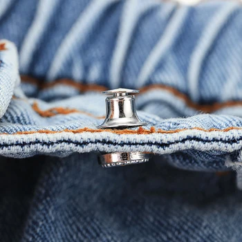 Nova Moda de Calças Jeans de Cintura Fivela de Cintura Botão de Fechamento da Ferramenta de Unha Livre de Ajuste de Tamanho de Calça ClothingSewing 27mm/32mm Para Jean