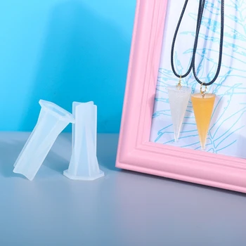 Cristal de Resina Epóxi Molde Cone Pingente de Fundição com Moldes de Silicone DIY Artesanato de Jóias fabricação de Ferramentas