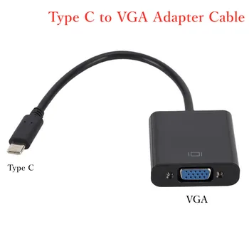 Tipo C para VGA Cabo USB-USB C 3.1 Macho para Fêmea Adaptador VGA para Impressoras HUB Telefones celulares Computadores Tablet