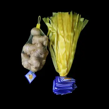 100pcs Branco saco de rede de Alho Gengibre embalagem bolsos de saco de malha para receber um líquido embalagem de alimentos líquidos domésticos, jardinagem rede de malha