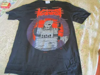 RARAS VOIVODE Vintage T-Shirt 80 CONCERTO de Banda de Thrash Metal TECNOLOGIA de Reimpressão de Manga Curta Básica Tops superior tee