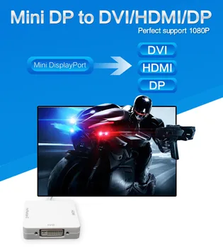 3 Em 1 Display Port MINI DP Macho Para HDMI Fêmea DP DVI Fêmea Adaptador Conversor de Cabo Para Apple MacBook Air Pro MINI DP Para HDMI