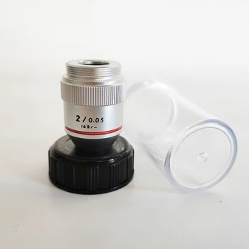 Lente Objetiva do microscópio 1X 2X 195 Acromático de Baixa Potência Objectivos RMS Segmento de 20,2 mm para Microscópio Biológico