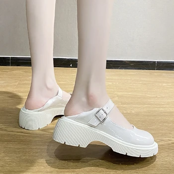 Sapatos De Mulheres De Estilo Japonês, Mary Jane Shoes Mulheres Do Vintage Meninas De Salto Alto Sapatos De Plataforma Estudante Universitário De Grande Tamanho 40