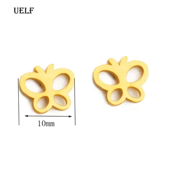 UELF a Jóia de Aço Inoxidável Define Elegante Borboleta Oco de Aço Inoxidável da Colar Brincos Conjunto Amante do Envolvimento de Jóias