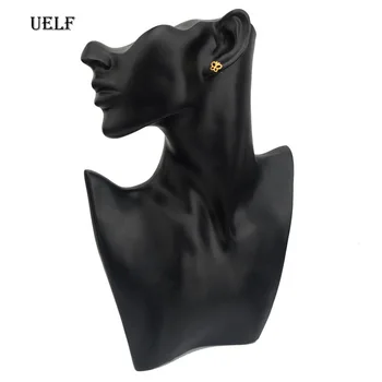 UELF a Jóia de Aço Inoxidável Define Elegante Borboleta Oco de Aço Inoxidável da Colar Brincos Conjunto Amante do Envolvimento de Jóias