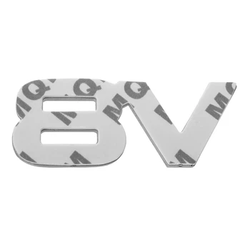 7.5x3.5cm Auto car V8 adesivos 3D Chrome Adesivo Emblema Emblema