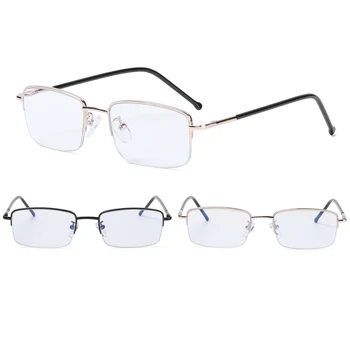 Novo Unisex Multifocal Progressiva Óculos De Leitura De Titânio Metal Do Quadro De Presbiopia Óculos Bifocais Anti Luz Azul Óculos